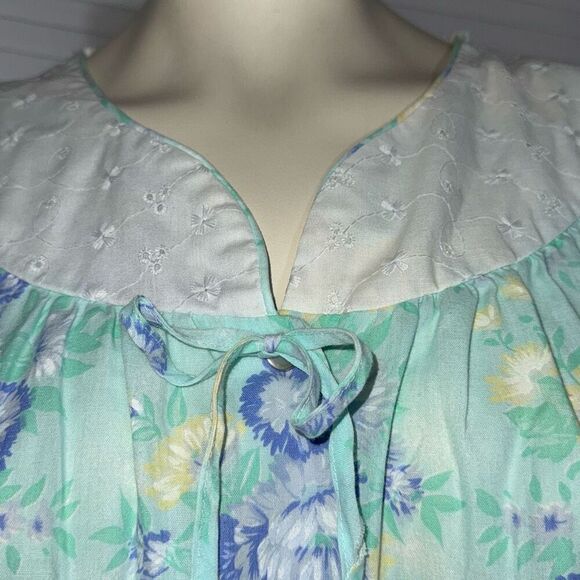 Vintage Simply Basic Pearl Snap House Dress Robe Size Large - Picture 5 of 12